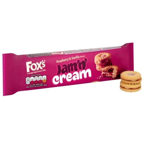 Fox's Jam 'n' Cream Raspberry and Vanilla 150g