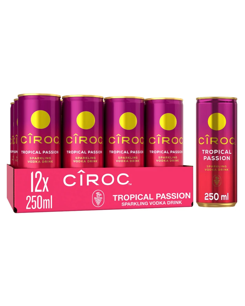 Ciroc Tropical Passion Premixed Cocktail Multipack, 12 x 250 ml
