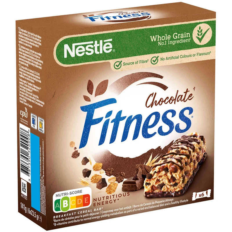 Nestlé Fitness Chocolate Cereal Bars 6 x 23.5g