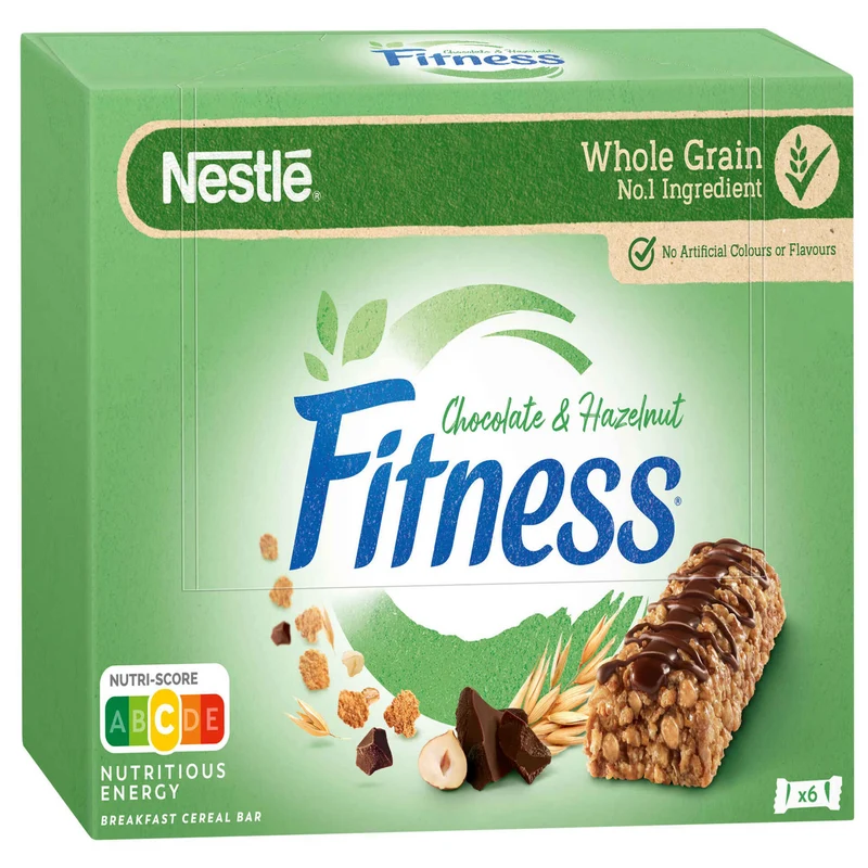Nestlé Fitness Chocolate and Hazelnut Cereal Bars 141g
