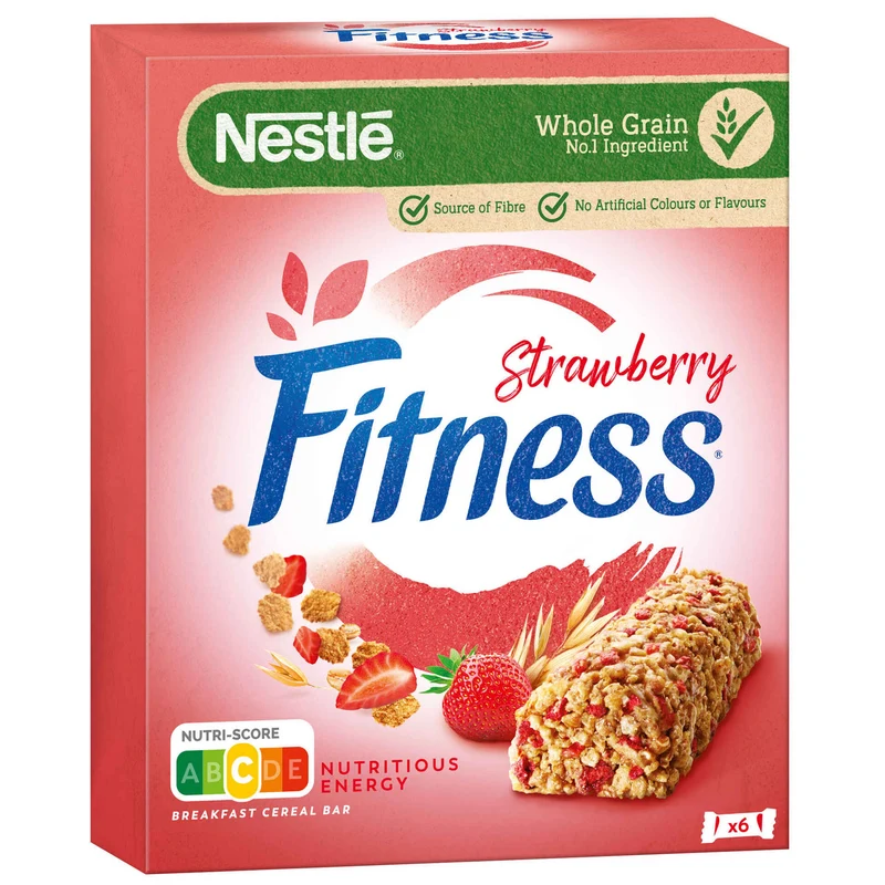 Nestlé Fitness Strawberry Cereal Bars 6 x 23.5g