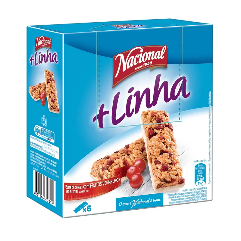 Nacional Linha Red Fruits Cereal Bars 6 x 23g
