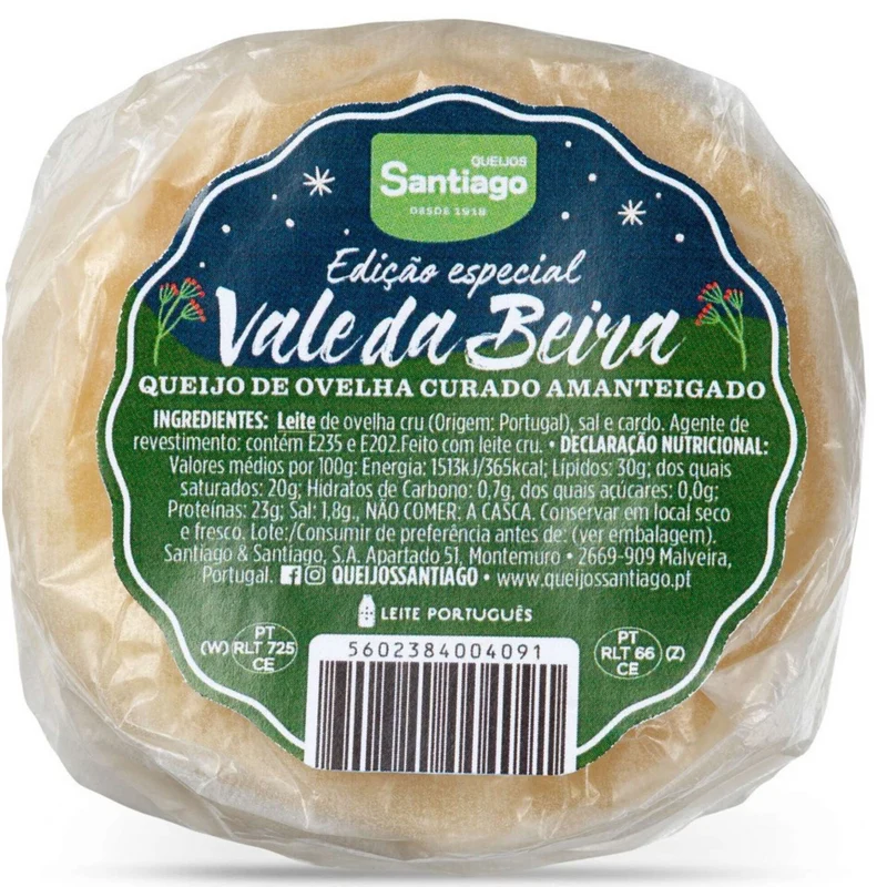 Queijos Santiago Vale da Beira Buttery Sheep's Milk Cheese Approx. 250g