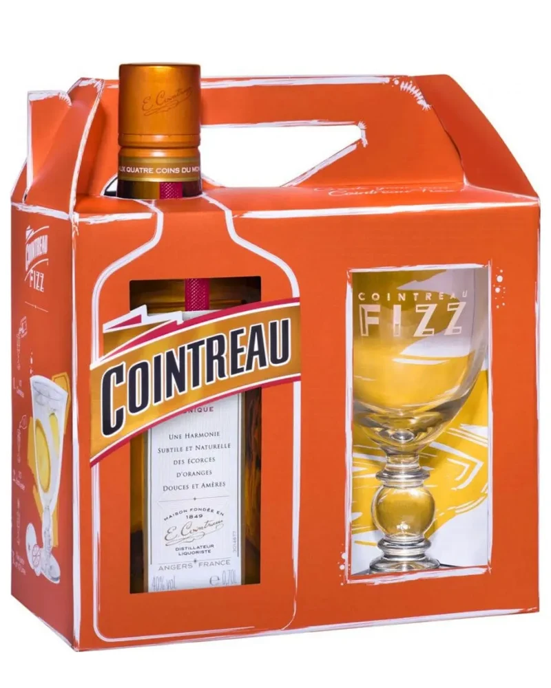 Cointreau Orange Liqueur Glass Gift Pack, 70 cl