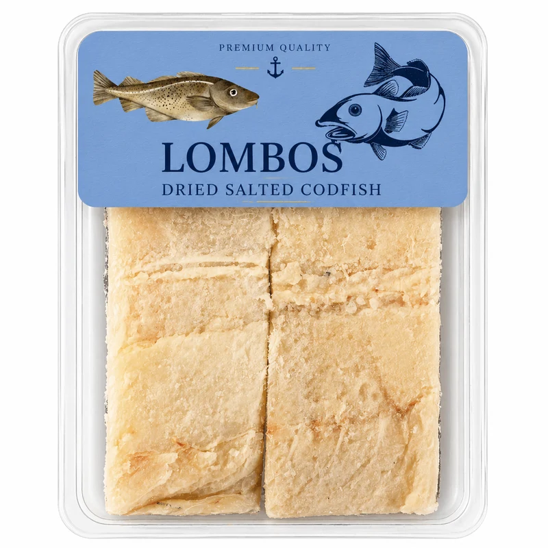 Bacalhau Lombos Salted Dried Cod Loins approx 600g