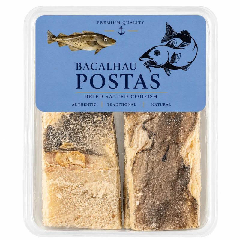 Bacalhau Postas Salted Dried Cod Steaks approx 600g
