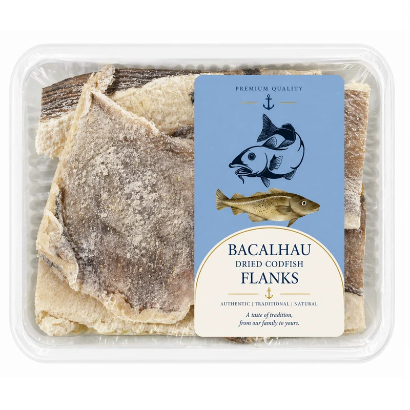 Bacalhau Salted Dried Cod Flanks and Belly approx 700g