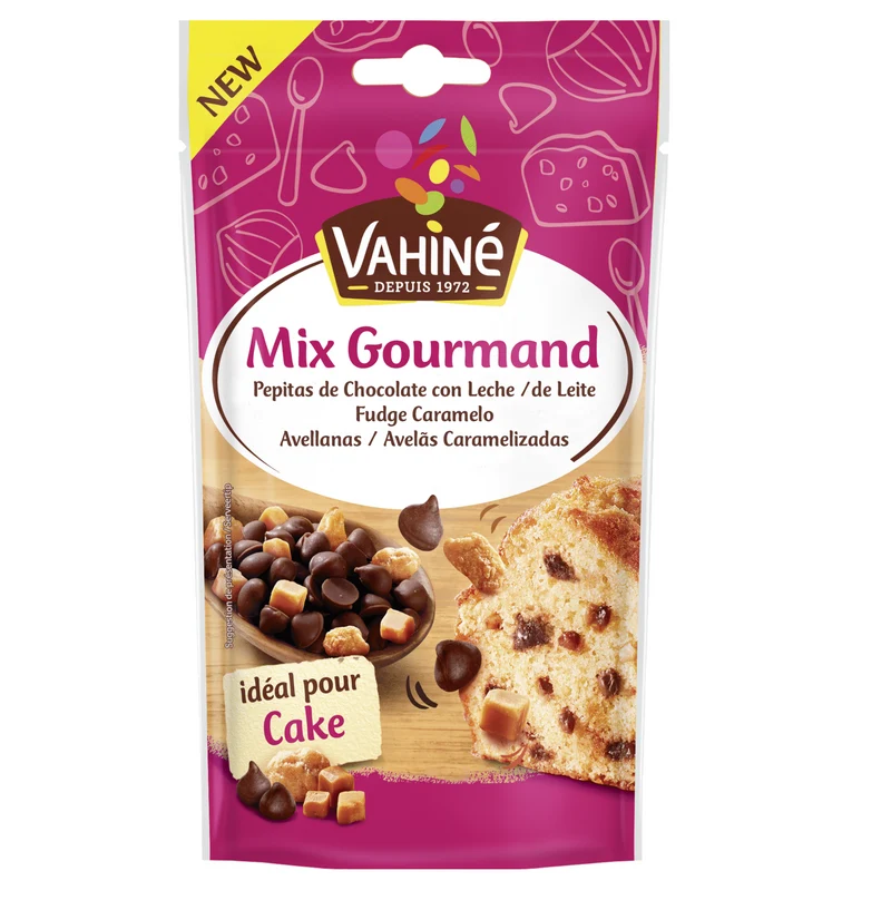 Vahiné Milk Chocolate, Caramel and Caramelised Hazelnut Chips 100g