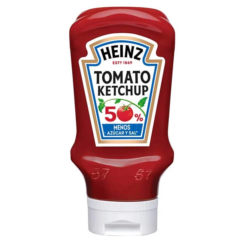 Heinz Tomato Ketchup Reduced Salt Top Down 550g
