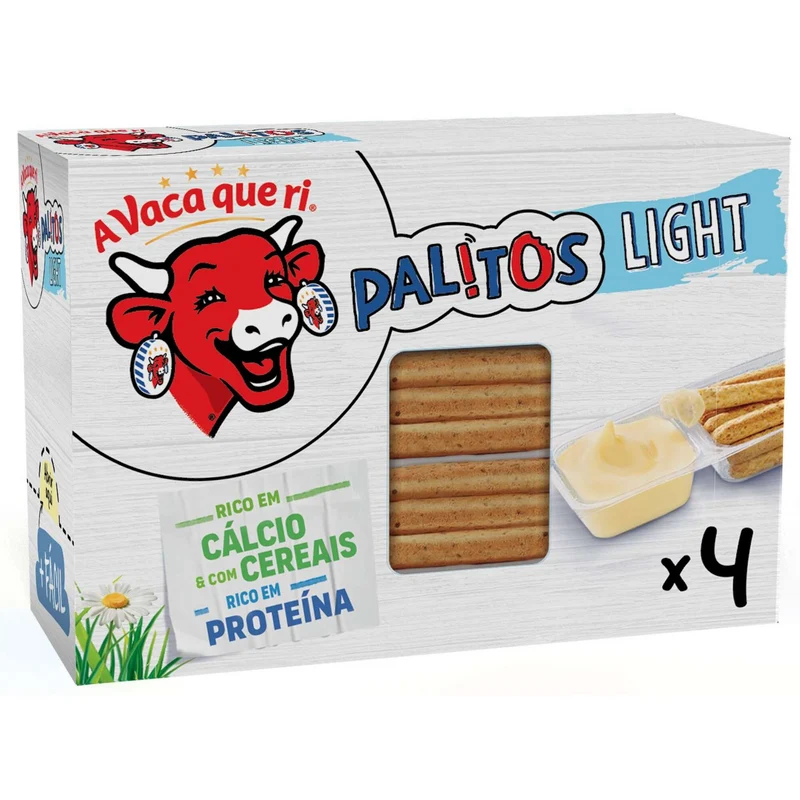 The Laughing Cow Light Cheese and Breadsticks 4 x 35g