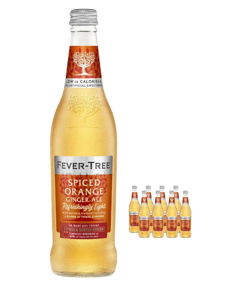 Fever-Tree Refreshingly Light Spiced Orange Ginger Ale Multipack, 8 x 500 ml