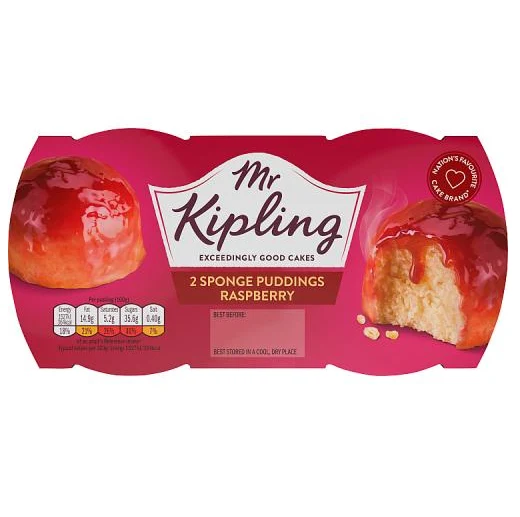 Mr Kipling Raspberry Sponge Puddings 216g