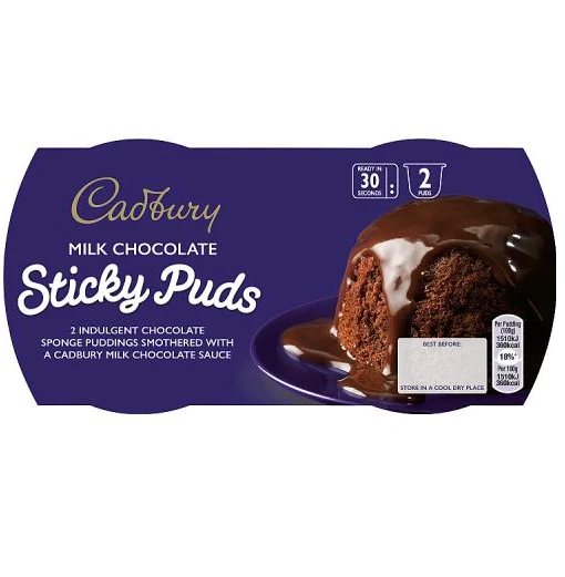 Cadbury Milk Chocolate Sticky Puds 190g