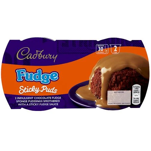 Cadbury Fudge Sticky Puds 2 x 95g