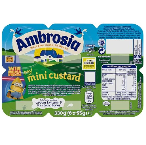 Ambrosia Devon Custard 6 x 55g