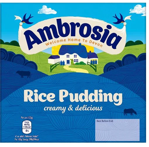 Ambrosia Creamed Rice Pudding 4 x 125g