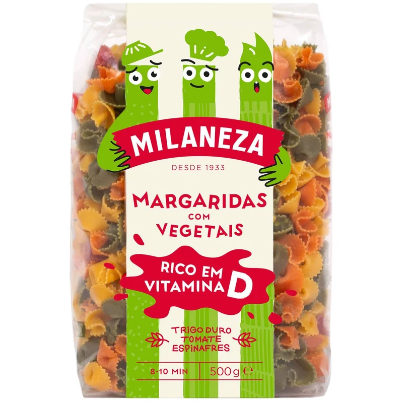 Milaneza Margaridas Pasta with Vegetables and Vitamin D 500g