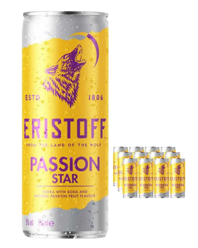 Eristoff Passion Star Premixed Drink Multipack, 12 x 250 ml