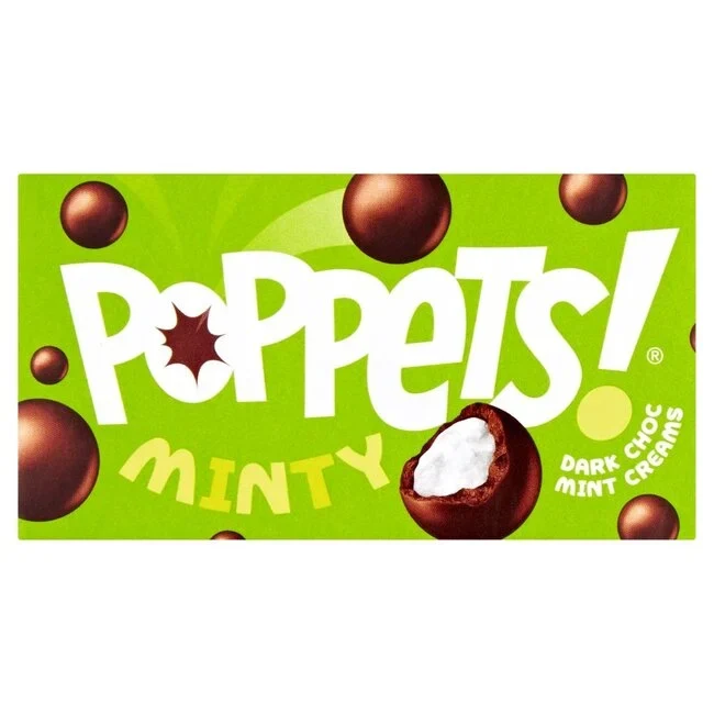 Poppets Mint Creams Covered in Dark Chocolate 40g
