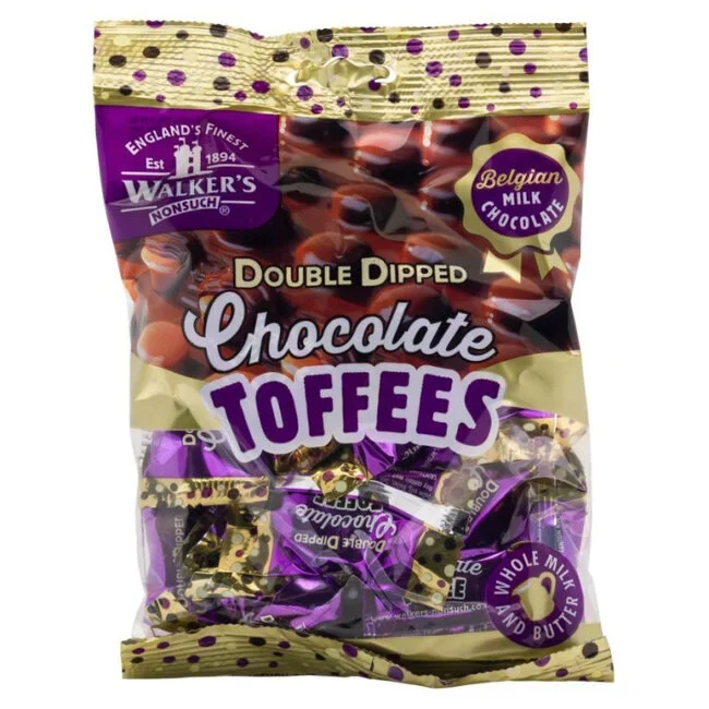 Walker's Nonsuch Double Dipped Milk Chocolate Toffees 135g