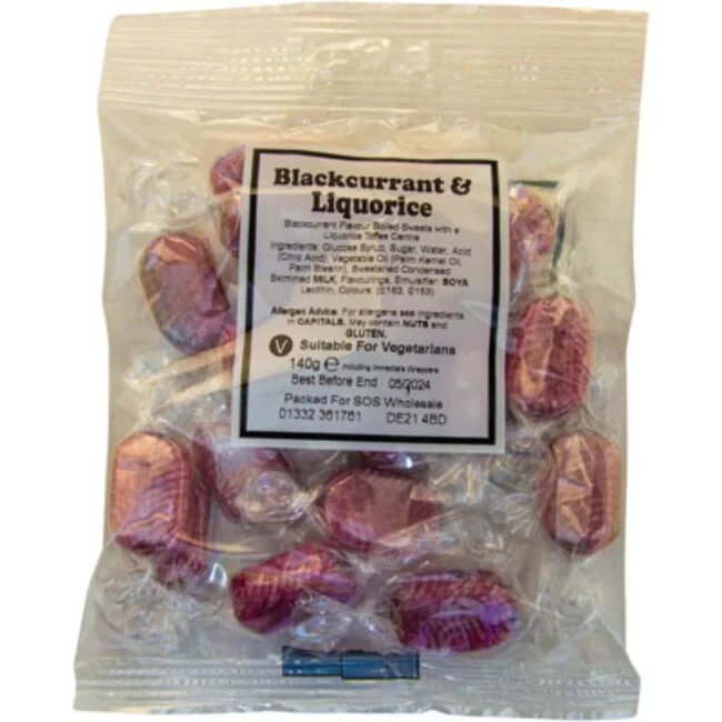 Value Sweets Blackcurrant and Liquorice 140g