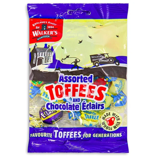 Walker's Nonsuch Assorted Toffees and Chocolate Eclairs 150g