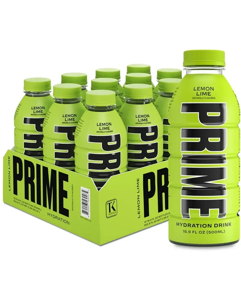 Prime Lemon Lime Hydration Drink Multipack, 12 x 500 ml
