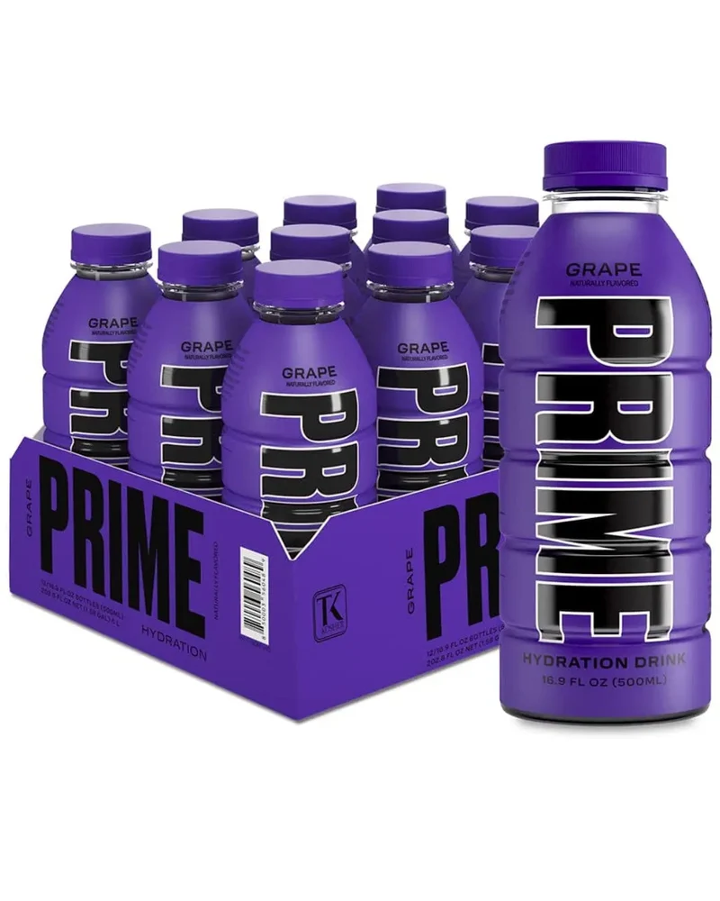 Prime Grape Hydration Drink Multipack, 12 x 500 ml