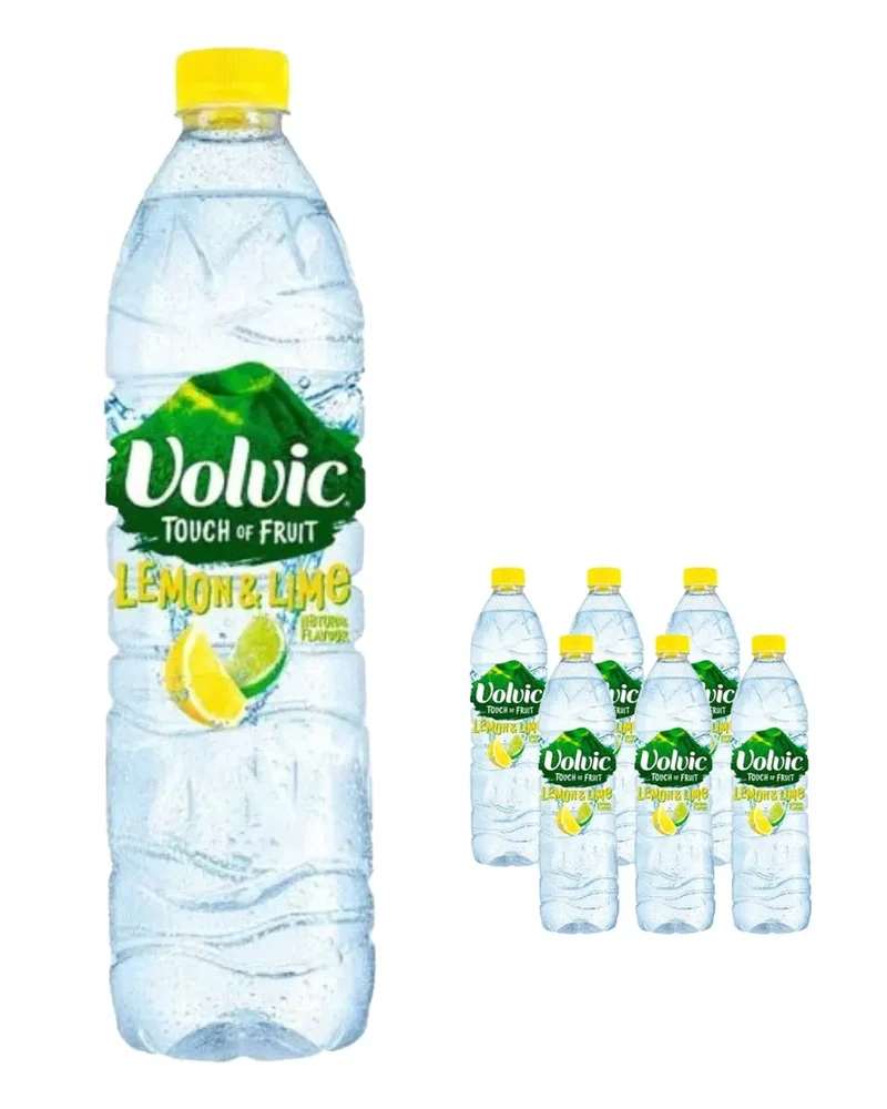 Volvic Touch of Fruit Lemon & Lime Flavoured Water Multipack, 6 x 1.5 L