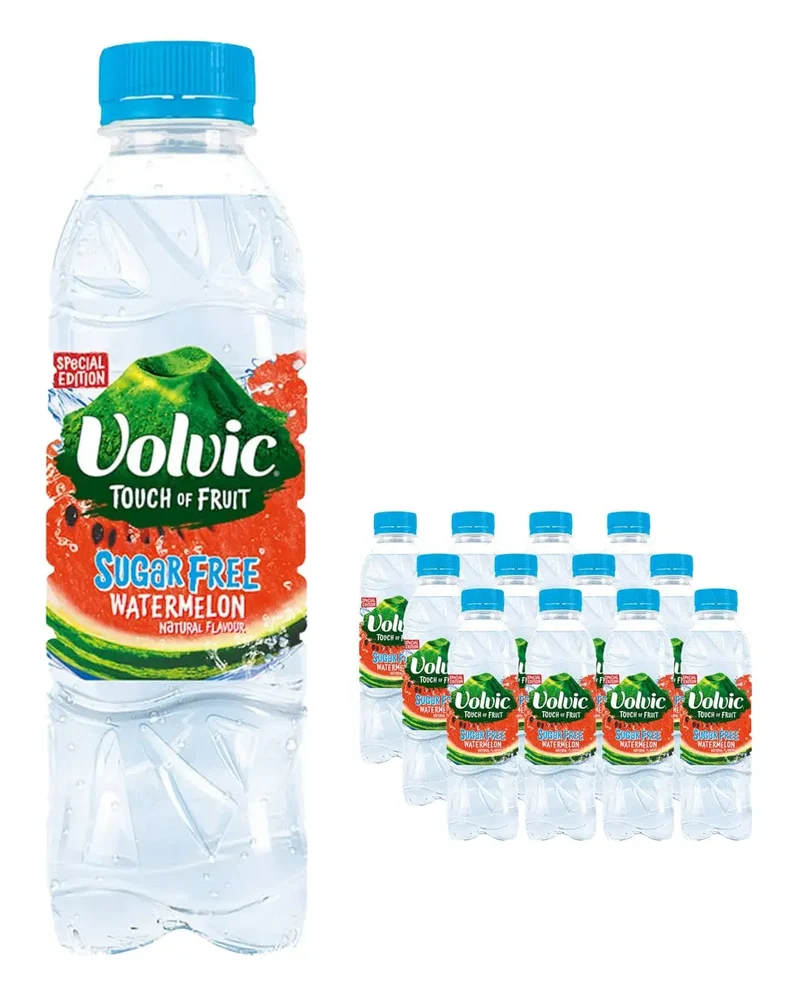Volvic Sugar Free Touch of Fruit Watermelon Flavoured Water Multipack, 12 x 500 ml