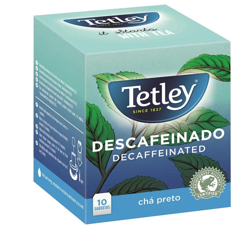 Tetley Decaffeinated Black Tea 10 Tea Bags