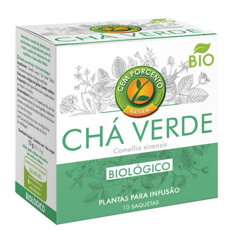 Cem Por Cento Green Tea 10 Tea Bags
