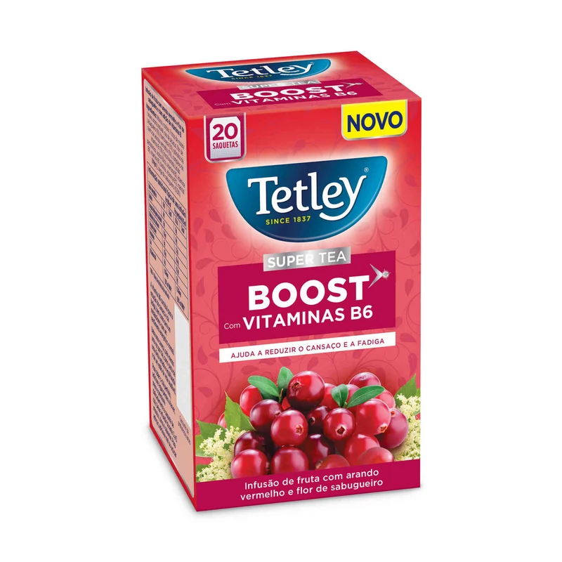 Tetley Super Fruits Boost Cranberry and Elderflower 20 Tea Bags