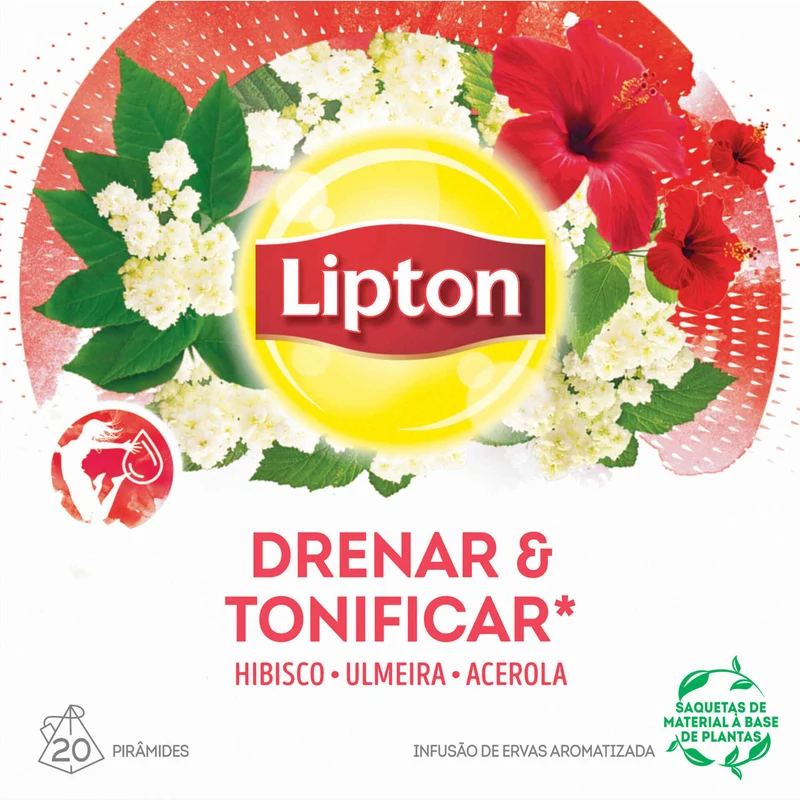 Lipton Drain and Tone Herbal Infusion 20 Pyramid Tea Bags