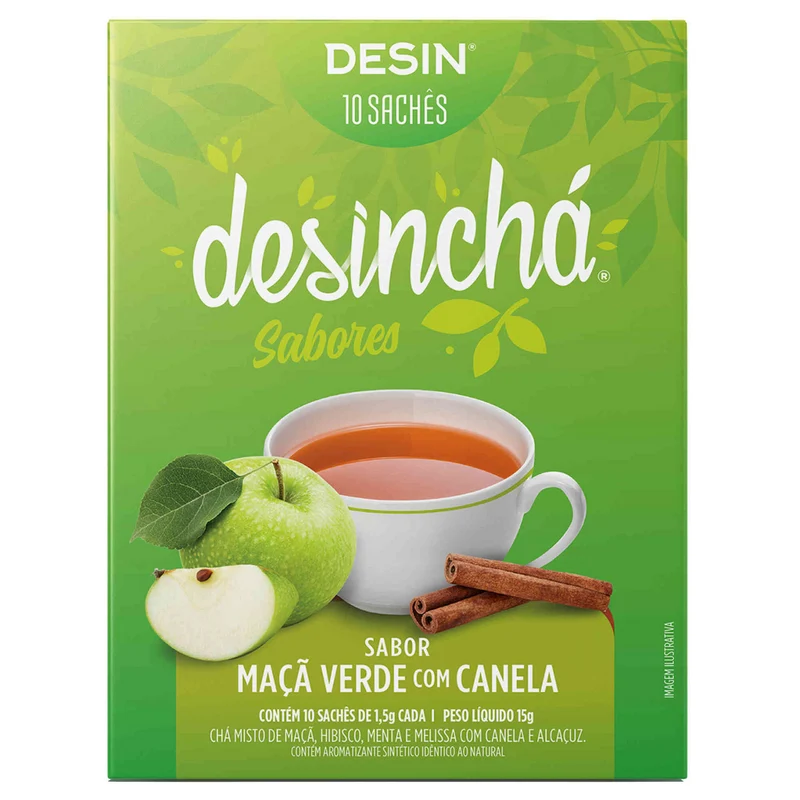 Desinchá Green Apple and Cinnamon 10 Sachets