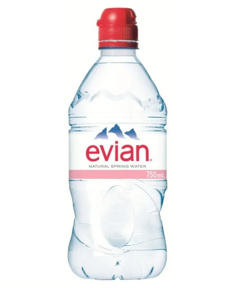 Evian Natural Spring Plastic Sports Cap Water Multipack, 12 x 750 ml