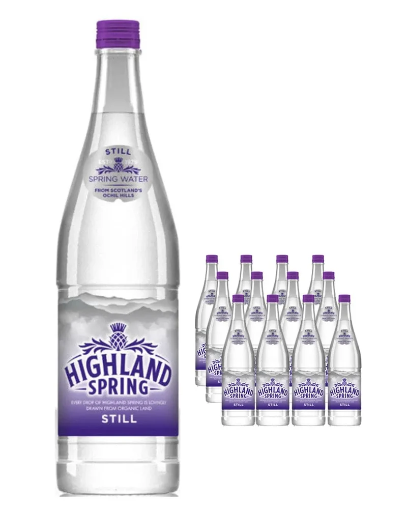 Highland Spring Still Water Glass Bottle Multipack, 12 x 750 ml