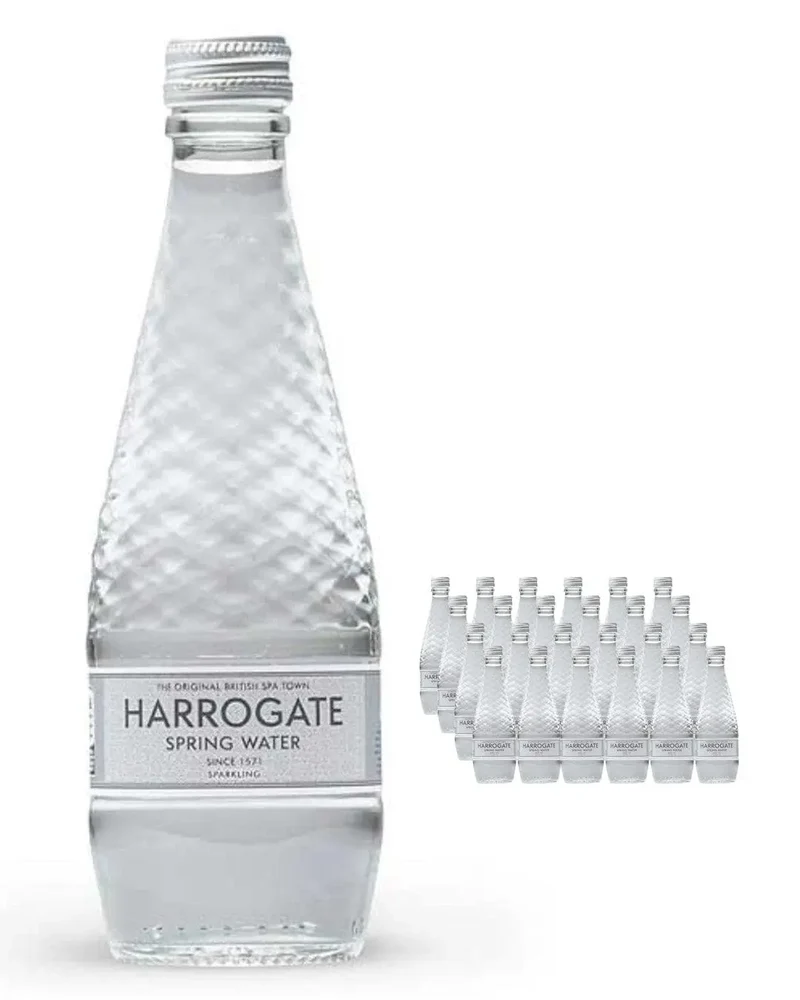 Harrogate Spring Sparkling Water Glass Bottle Multipack, 24 x 330 ml