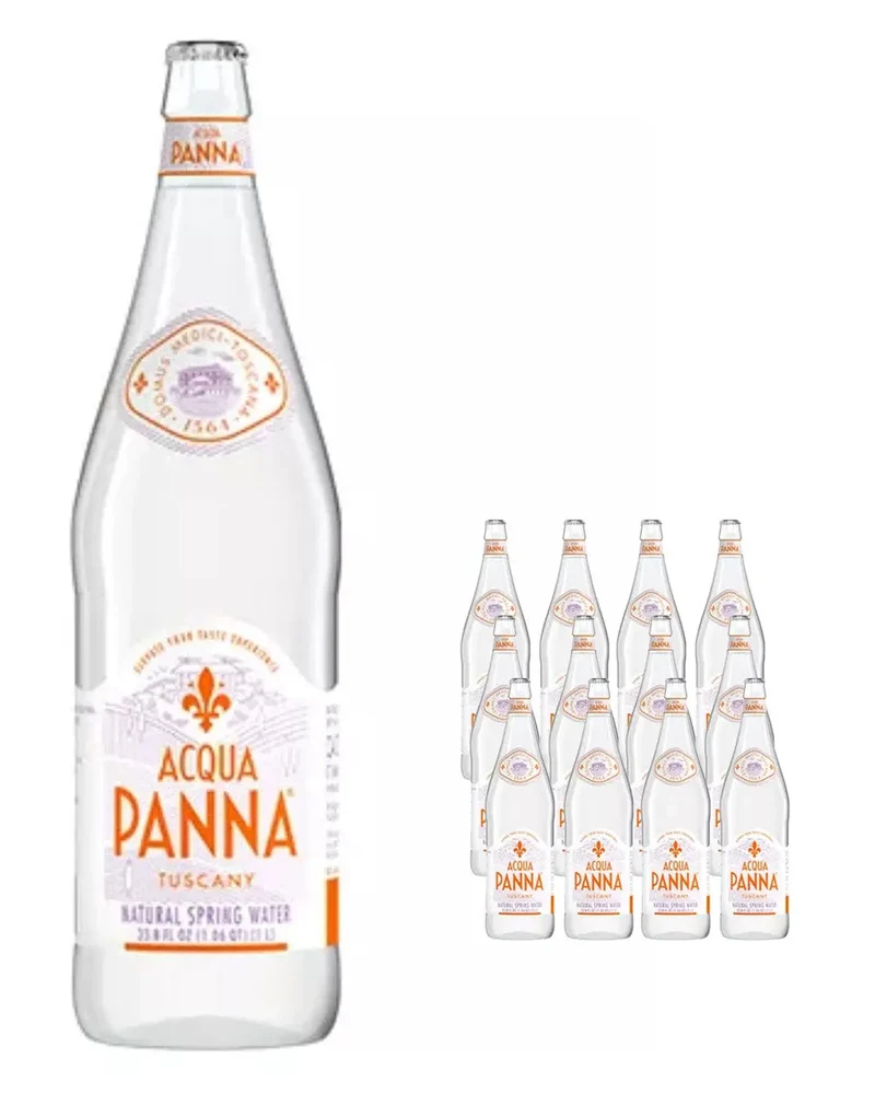 Acqua Panna Still Mineral Water Glass Bottle Multipack, 12 x 1 L