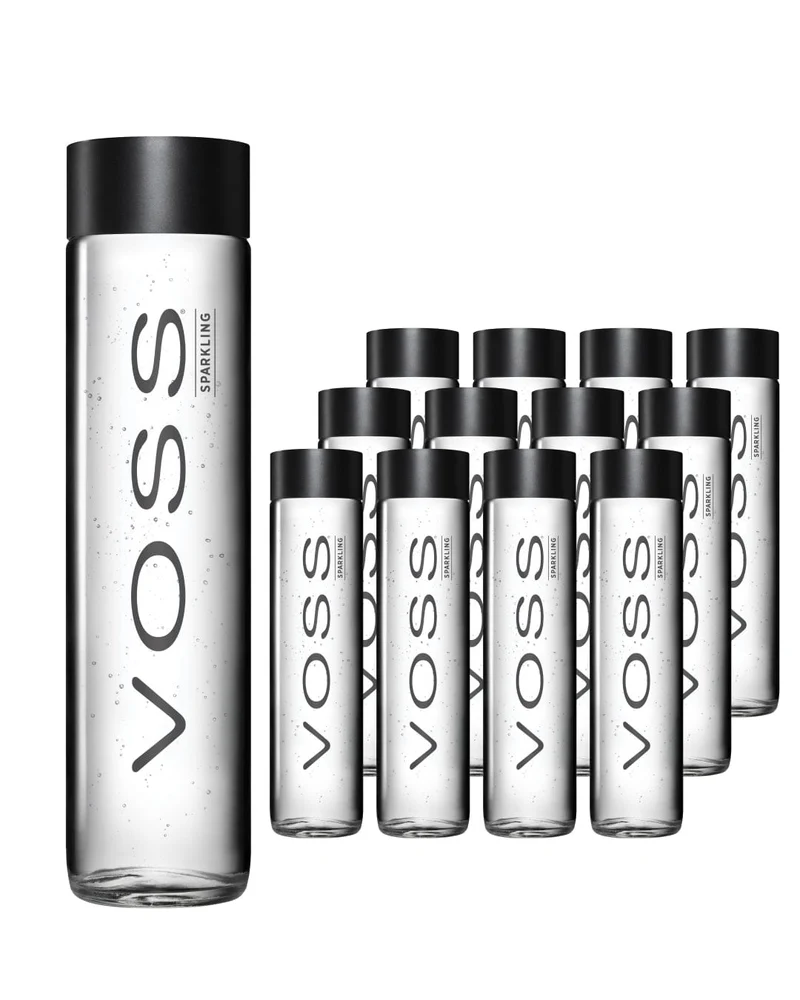 Voss Sparkling Water Glass Bottle Multipack, 12 x 800 ml