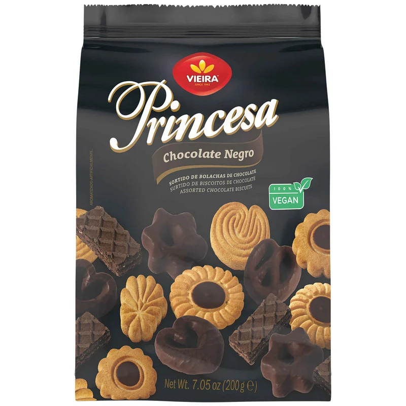 Vieira Princesa Dark Chocolate Biscuit Assortment 200g