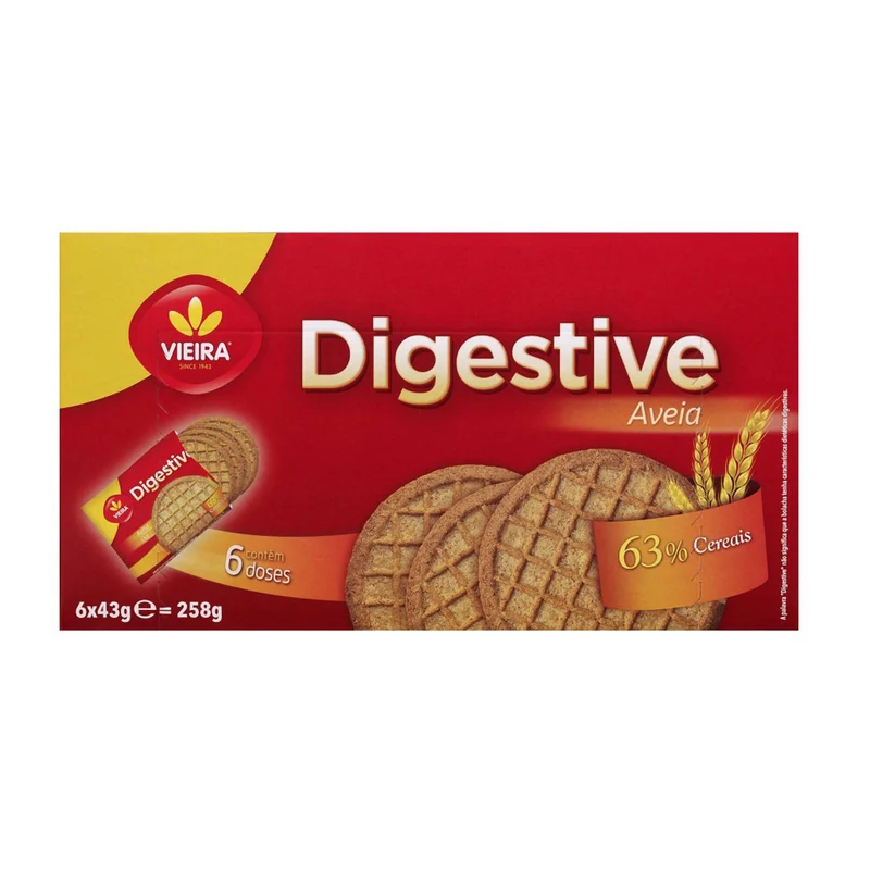 Vieira de Castro Oat Digestive Biscuits 258g