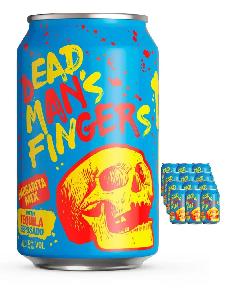 Dead Man's Fingers Tequila Reposado Margarita Mix Cans, 12 x 330 ml