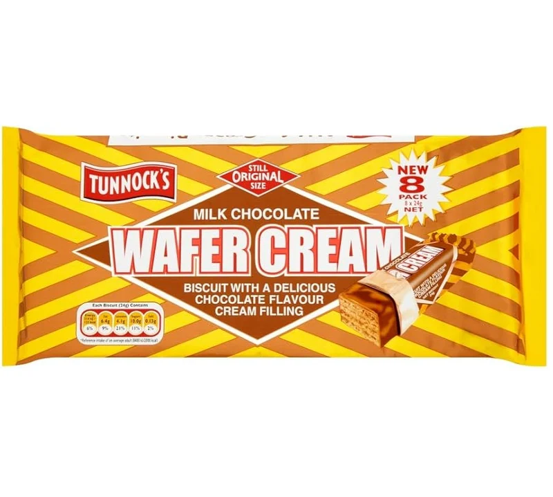 Tunnock's Milk Chocolate Wafer Creams 8 x 24g