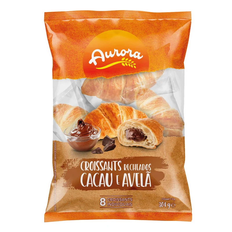 Aurora Cocoa and Hazelnut Croissants 8 Pack