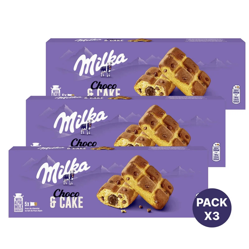 Milka Cake & Choc 3 x 175g