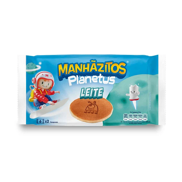 Manhãzitos Planetus Milk Pancakes 12 Pack 210g