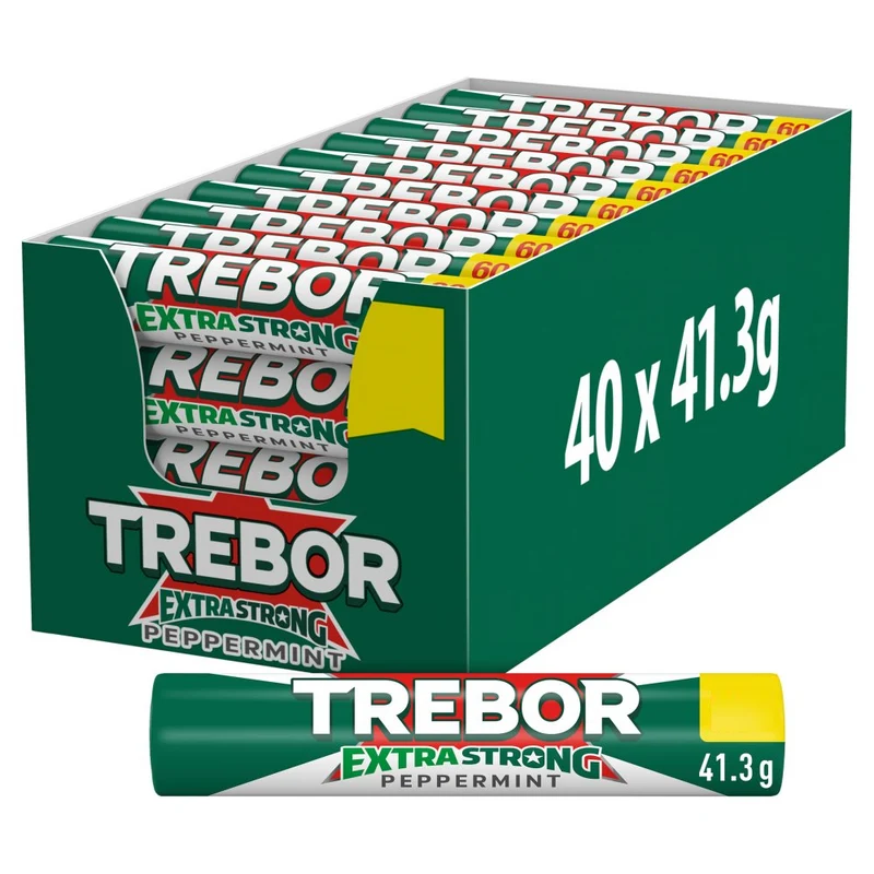 Trebor Extra Strong Peppermint Mints Roll 41.3g