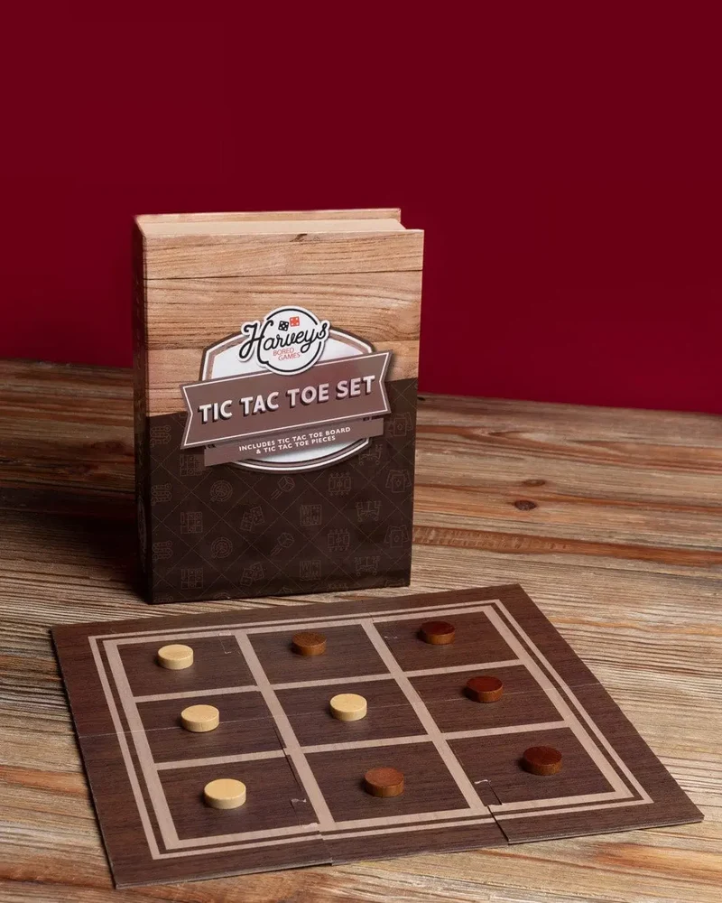 Harvey Board Games Tic Tac Toe in Book Box