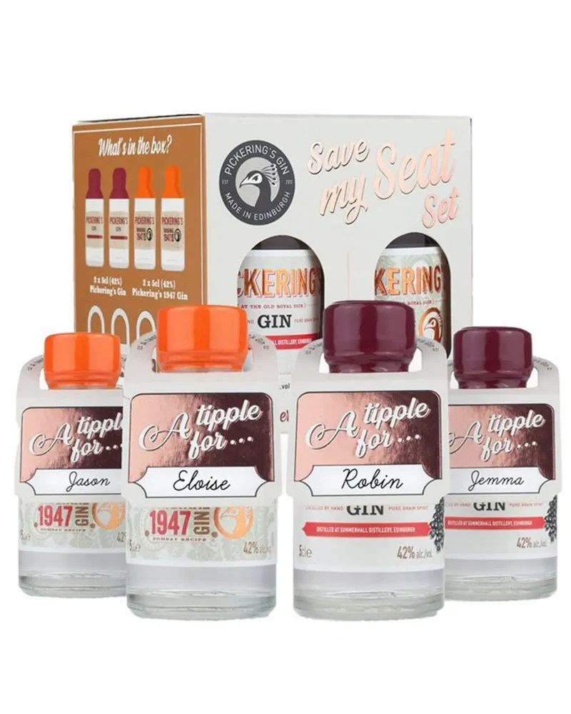 Pickering's Save My Seat Gin Miniature Set, 4 x 5 cl